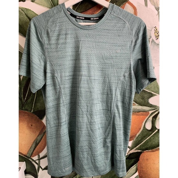 Nike Shirt Small Mens Dri-Fit Short Sleeve Tee Shirt Green - Picture 1 of 4